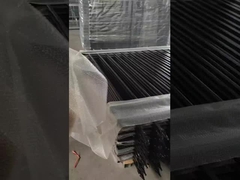 5'X8' Metal Tubular Cercas de aço preto Cercas de aço de zinco exterior