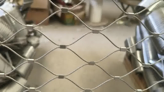 Rede de corda de aço inoxidável com malha de segurança animal do zoológico