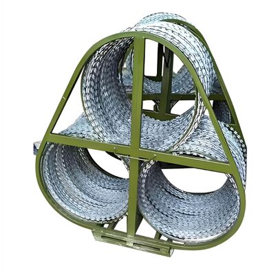 Hot Dip Galvanized BTO-22 Razor Barbed Wire with High Tensile Strength for Secure Perimeter Fencing