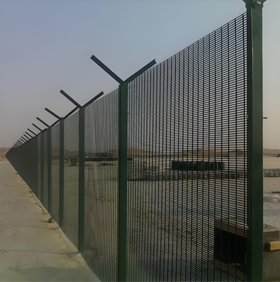 High Security 358 Anti Climb Fence Panel 4mm Heavy Gauge Wire Hot Dip Galvanized With Y Post