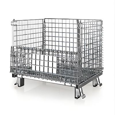 1000x1200mm Metal de aço de armazenamento de malha de arame soldado Paleta de jaula de jaula dobrável