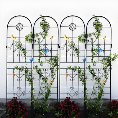 Panéis de vedação de jardim de metal preto e decorativo à prova d'água para cama de flores 32 polegadas