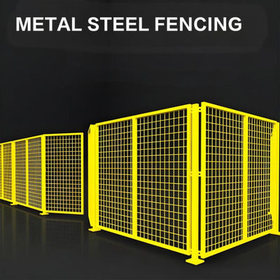 Yellow Color Welded Workshop Isolation Net Partition Metal Wire Mesh Fencing