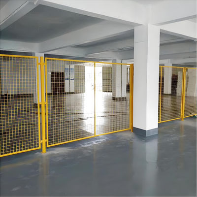 Yellow Color Welded Workshop Isolation Net Partition Metal Wire Mesh Fencing