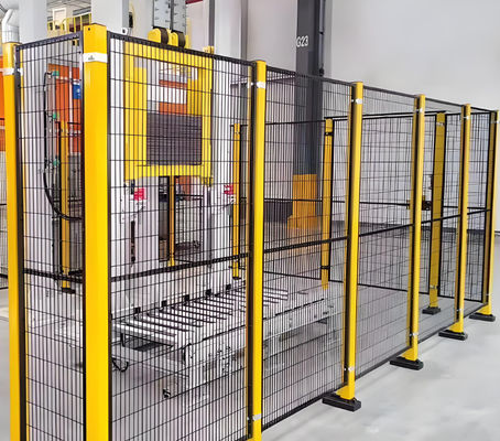 1M Width Movable Robot Metal Workshop Isolation Fencing For Construction Site Area Protective