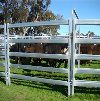 Painel de cerca de fazenda para gado redondo de metal galvanizado resistente de 12 pés