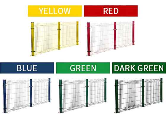 Cercas de segurança de malha galvanizada em V com cor personalizada e tamanho do painel de 1530x2500mm para cercas de jardim