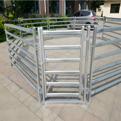 Painel de vedação de gado de aço galvanizado portátil 1,8x2,1m para gado e animais de fazenda