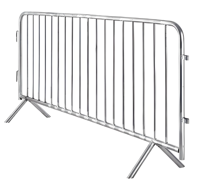 Barreira de controle de multidão de segurança portátil de aço galvanizado 1m x 2m Cercas de barricada de eventos com sistema de bloqueio