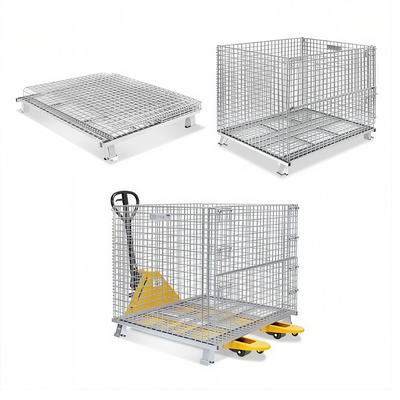 316 de aço inoxidável galvanizado por imersão a quente gaiola de armazenamento de rede de arame antiferrugem 1200x800x1000mm